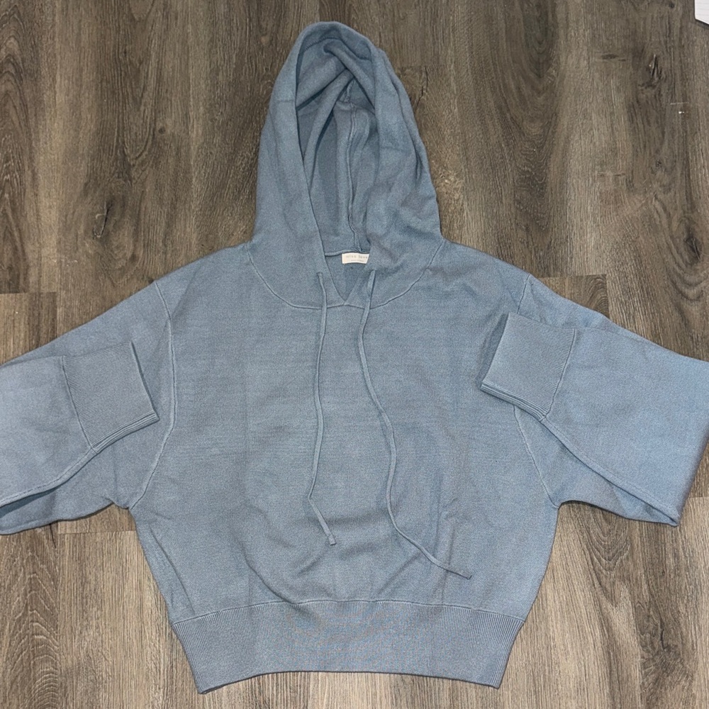 Women's Light Blue Hoodie Sweater